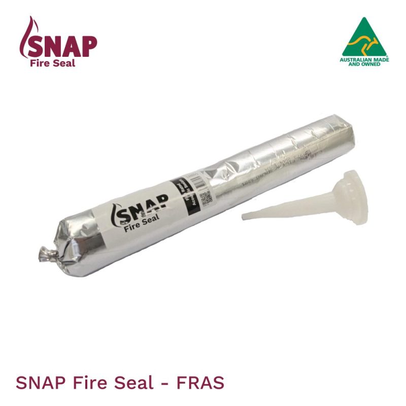 One tube of SNAP Fire Seal with a narrow pour cap with logo that reads SNAP Fire Seal